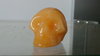 crâne de cristal calcite orange #1795